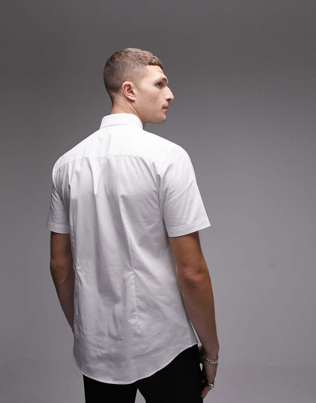 Topman short sleeve stretch fit shirt Product Image