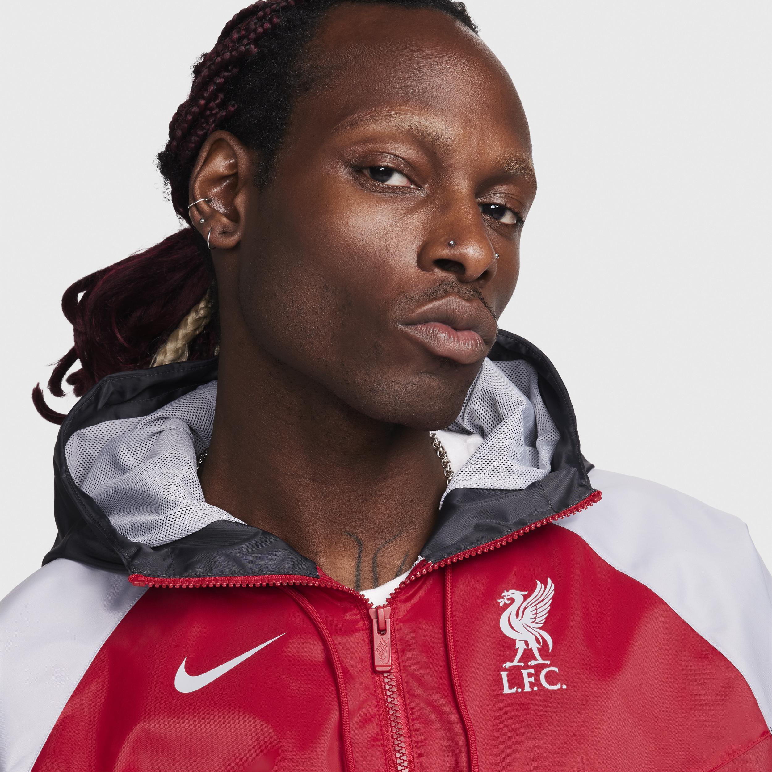 Mens Nike Red Liverpool Windrunner Hoodie Full-Zip Jacket Product Image