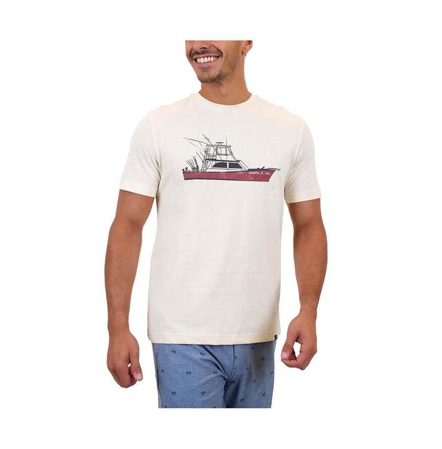 Mountain and Isles Mens Fishing Boat Graphic T-Shirt Product Image