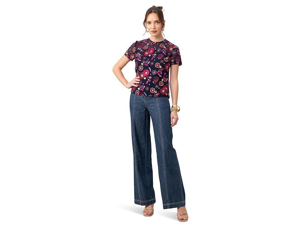 Womens Rochelle Embroidered Floral Top Product Image