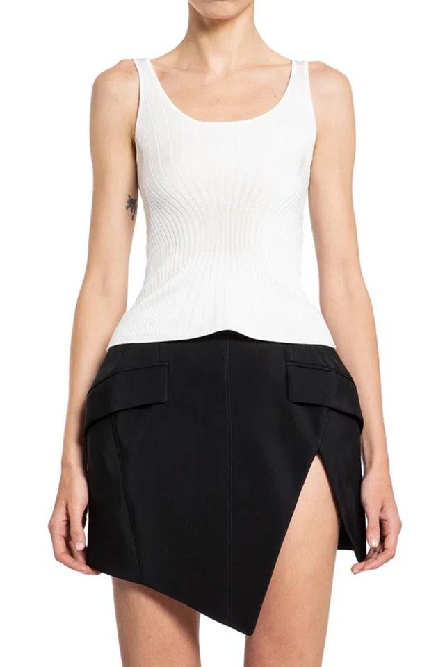 MUGLER Tank Tops In Beige Product Image