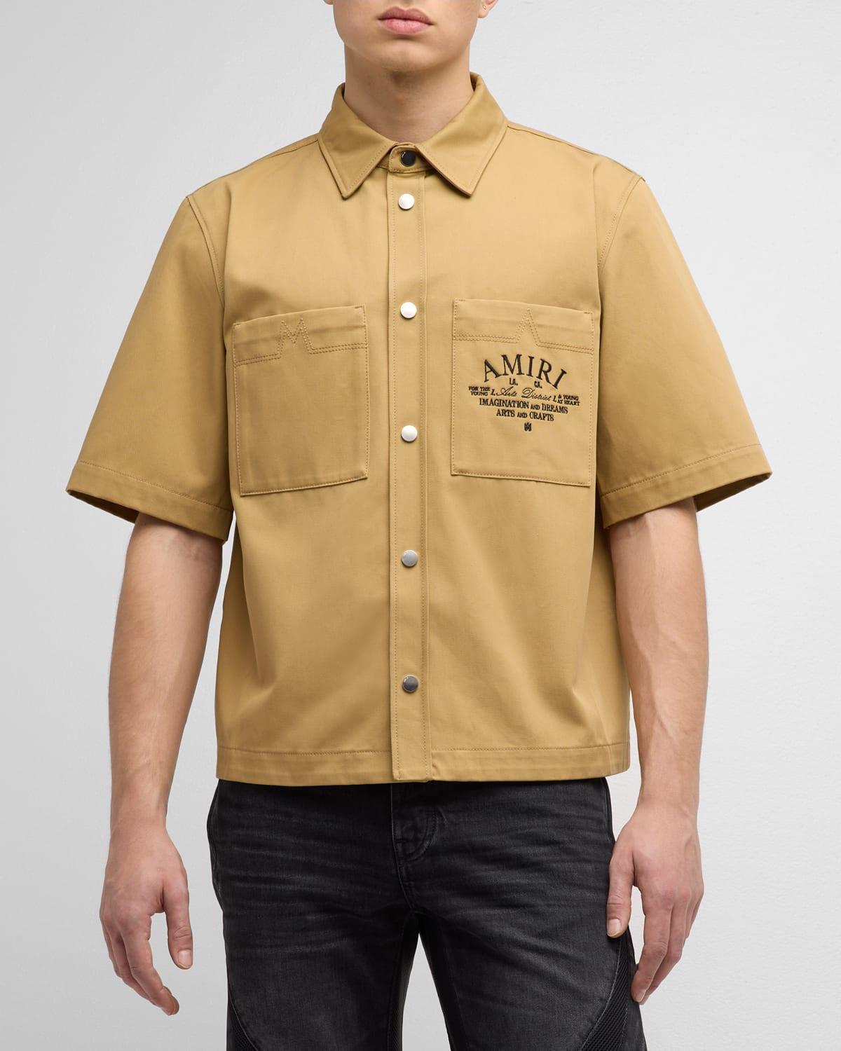 Amiri Arts District Camp Shirt Tan. (also in ). Product Image