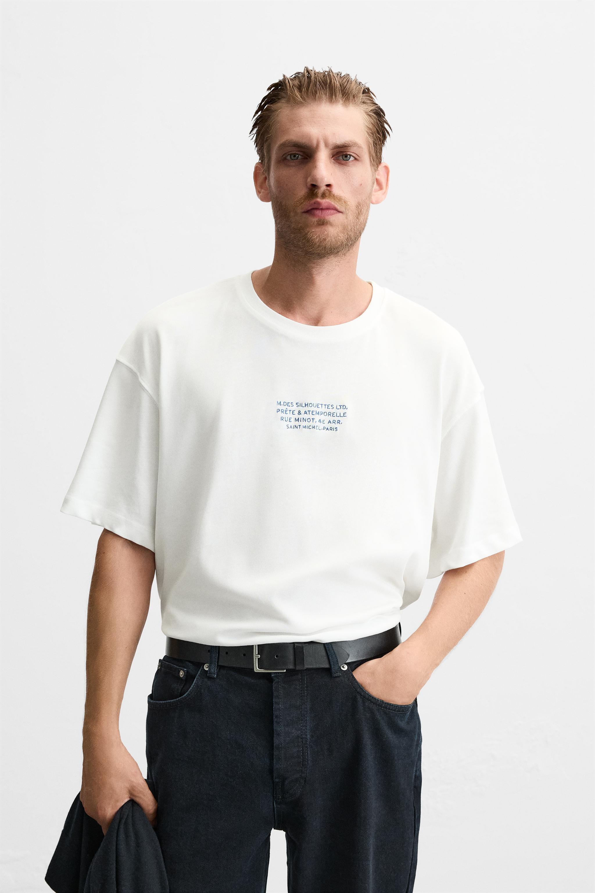 EMBROIDERED TEXT T-SHIRT Product Image