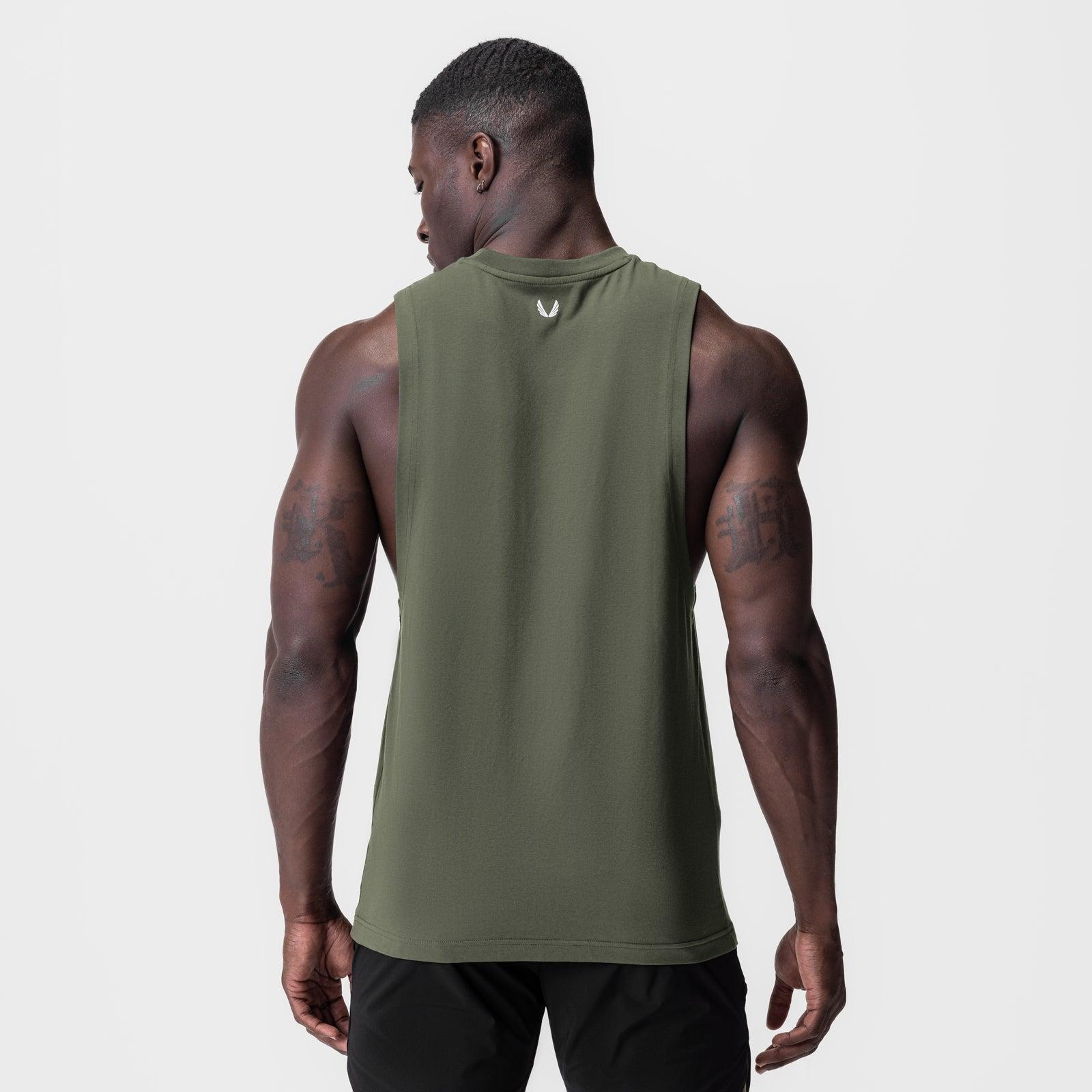 0926. Supima® Muscle Tank - Olive Product Image