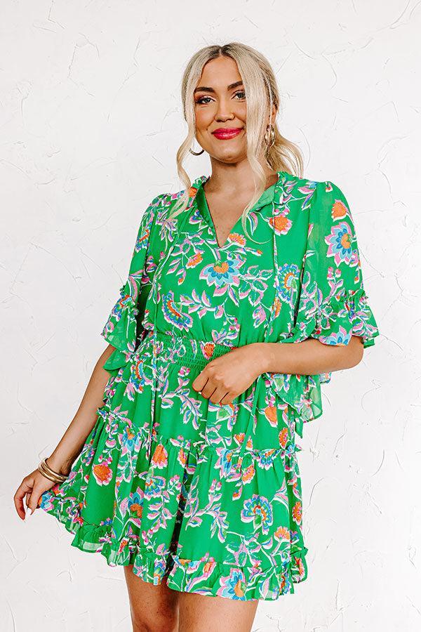 Try Your Luck Dress in Kelly Green Product Image