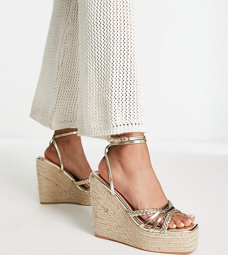 Simmi London Wide Fit Fabiana espadrille wedge sandals Product Image