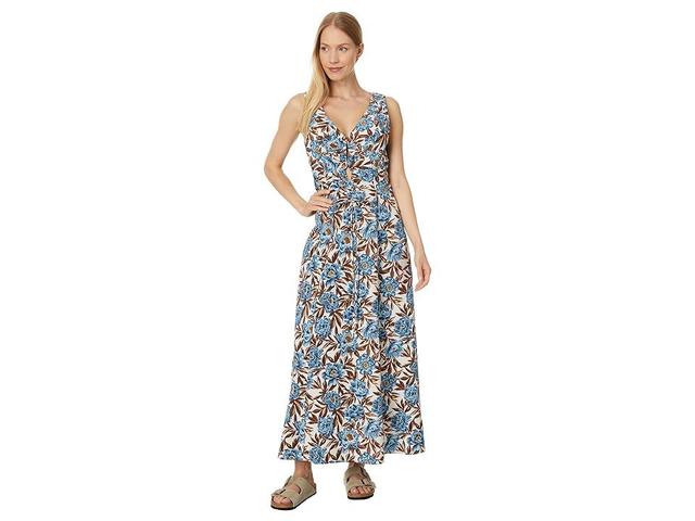 Madewell Sleeveless V-Neck Midi Dress in Floral (Stonewash ) Women's Dress Product Image