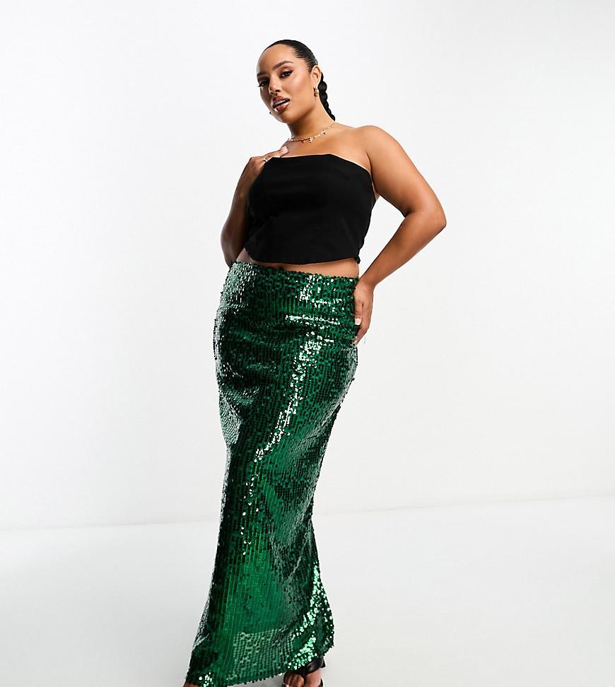 Extro & Vert Plus sequin maxi skirt Product Image