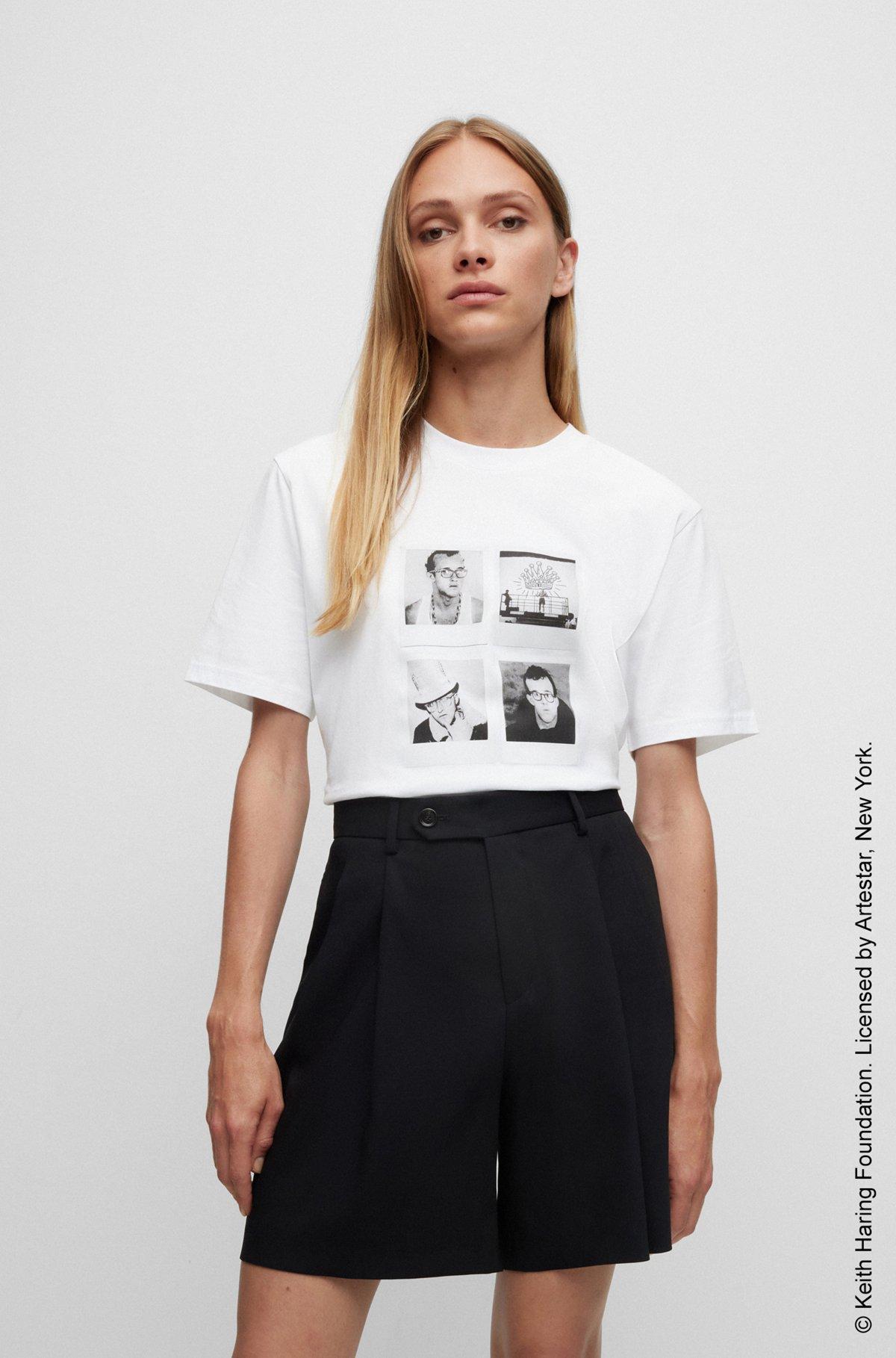 BOSS x Keith Haring gender-neutral T-shirt with photographic artwork Product Image