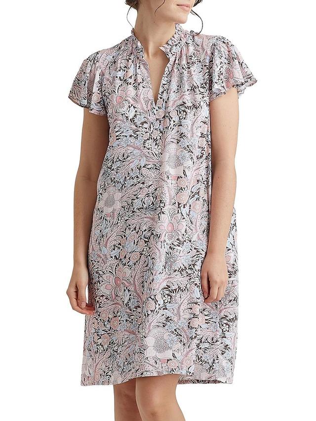 Womens Sienna Floral Flutter-Sleeve Nightie Product Image