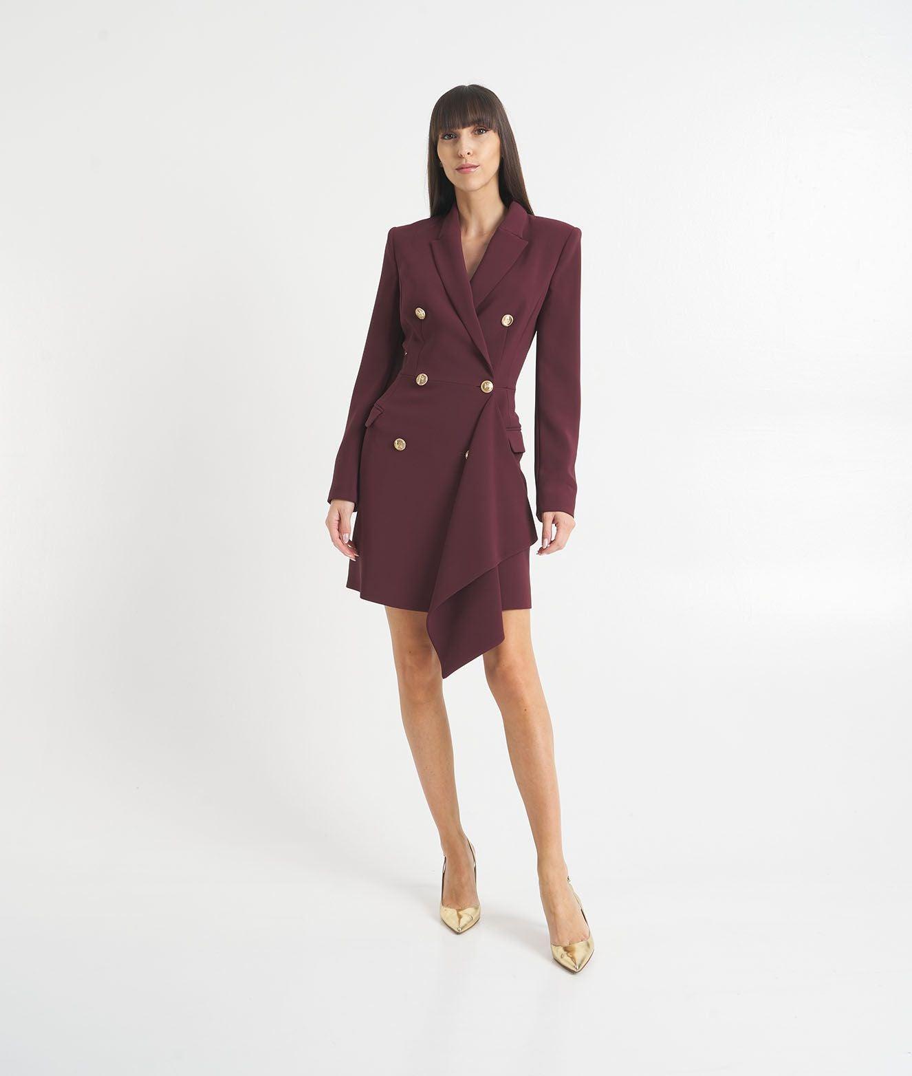 Abito blazer doppiopetto in crêpe Female Product Image