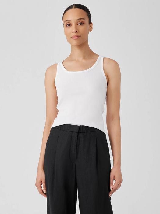 Organic Cotton Stretch Rib Slim Tank Product Image