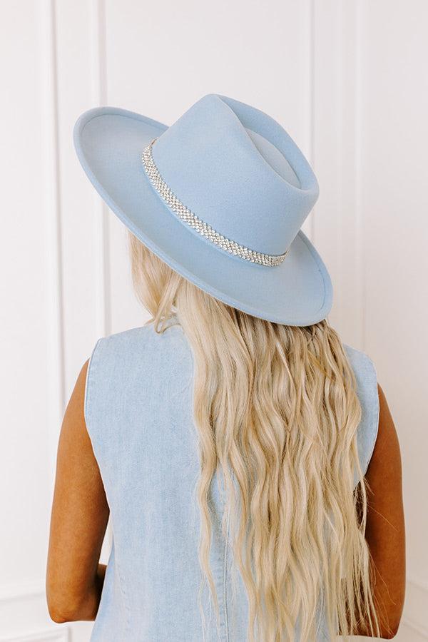 Downtown Nashville Felt Fedora in Sky Blue Product Image