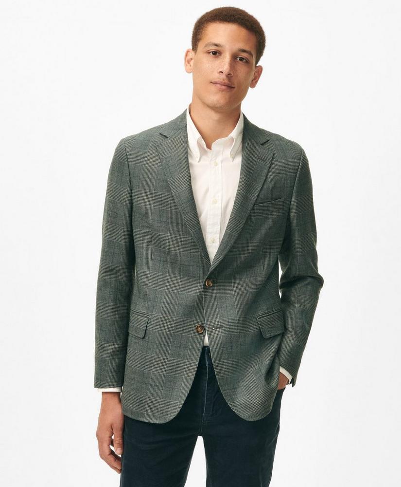 Slim Fit Checked Sport Coat in Hopsack Wool Product Image