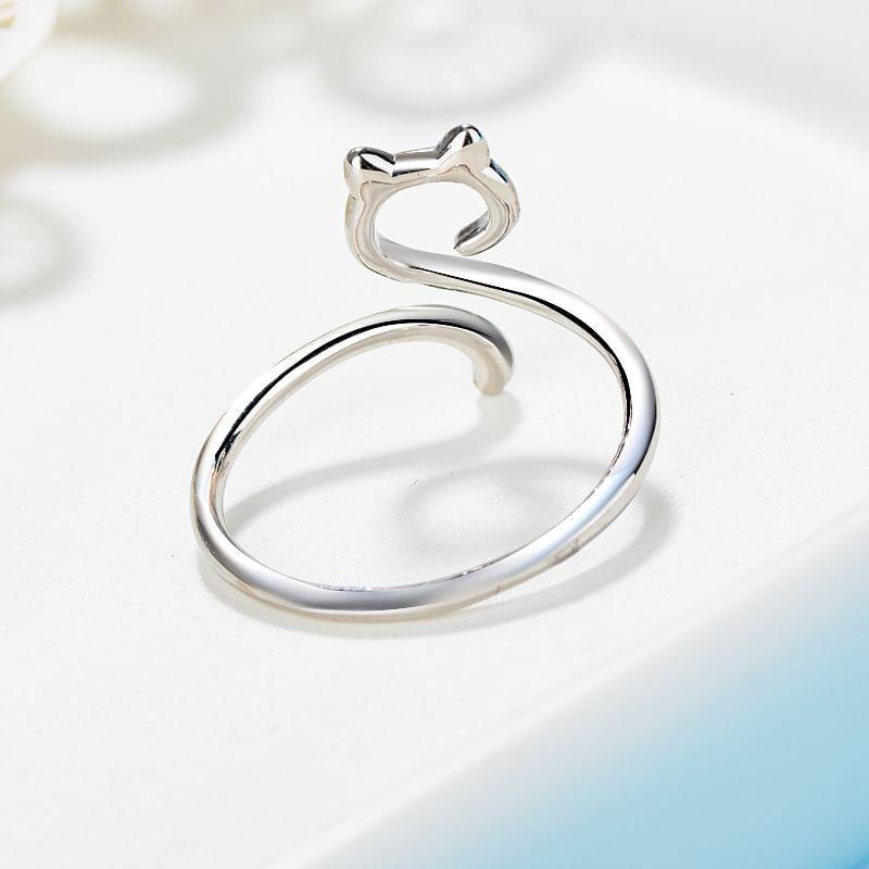 Cat Alloy Open Ring Product Image