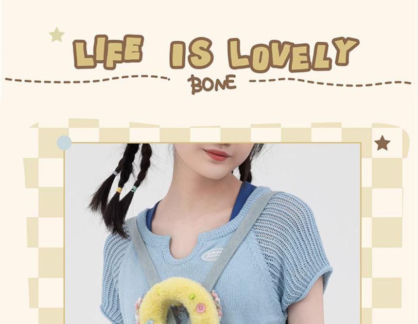 Cartoon Bone Shape Flap Backpack Product Image