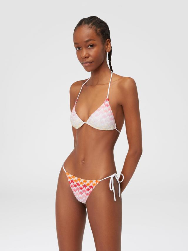 Dégradé lace-effect bikini with lurex Product Image