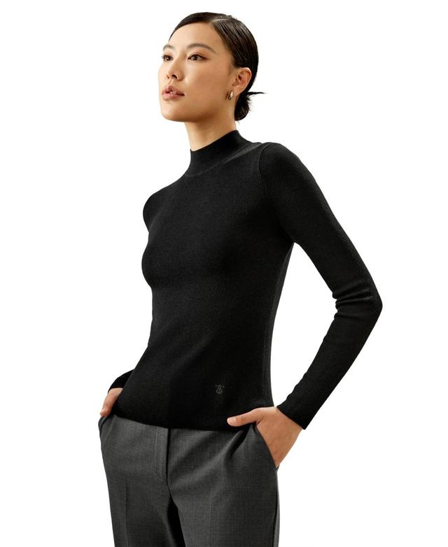 Lilysilk Womens Essential Cashmere Blend Sweater Top Product Image