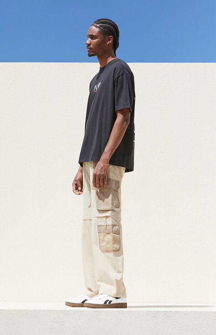 Men's Baggy Nylon Cargo Zip Off Pants - Product Image