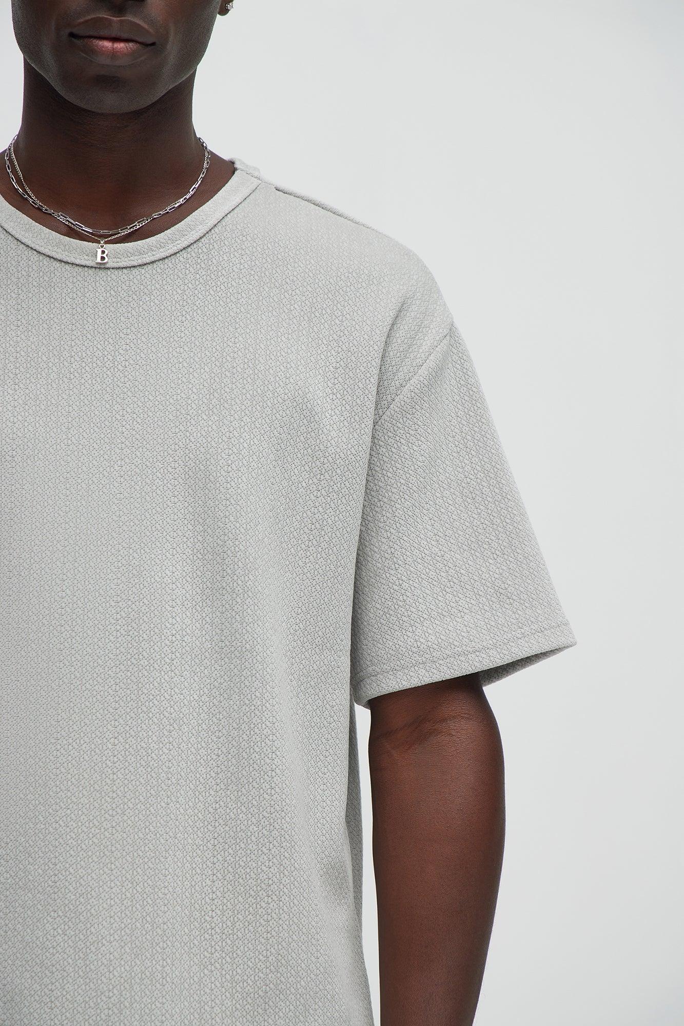 Dudley Textured Relaxed Short Sleeve Tee - Stone Product Image