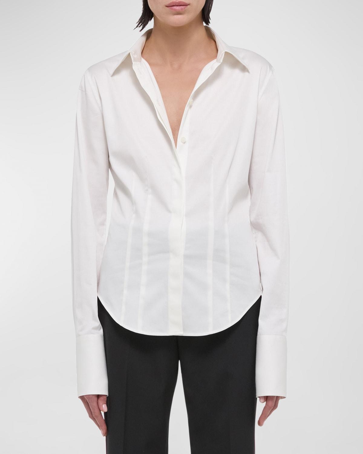 Fitted Button-Front Shirt Product Image