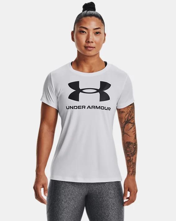 Women's UA Velocity Graphic Big Log Short Sleeve Product Image