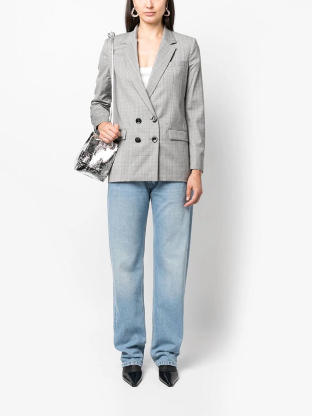 ISABEL MARANT Manelle Virgin Wool Blazer In Light Grey Product Image