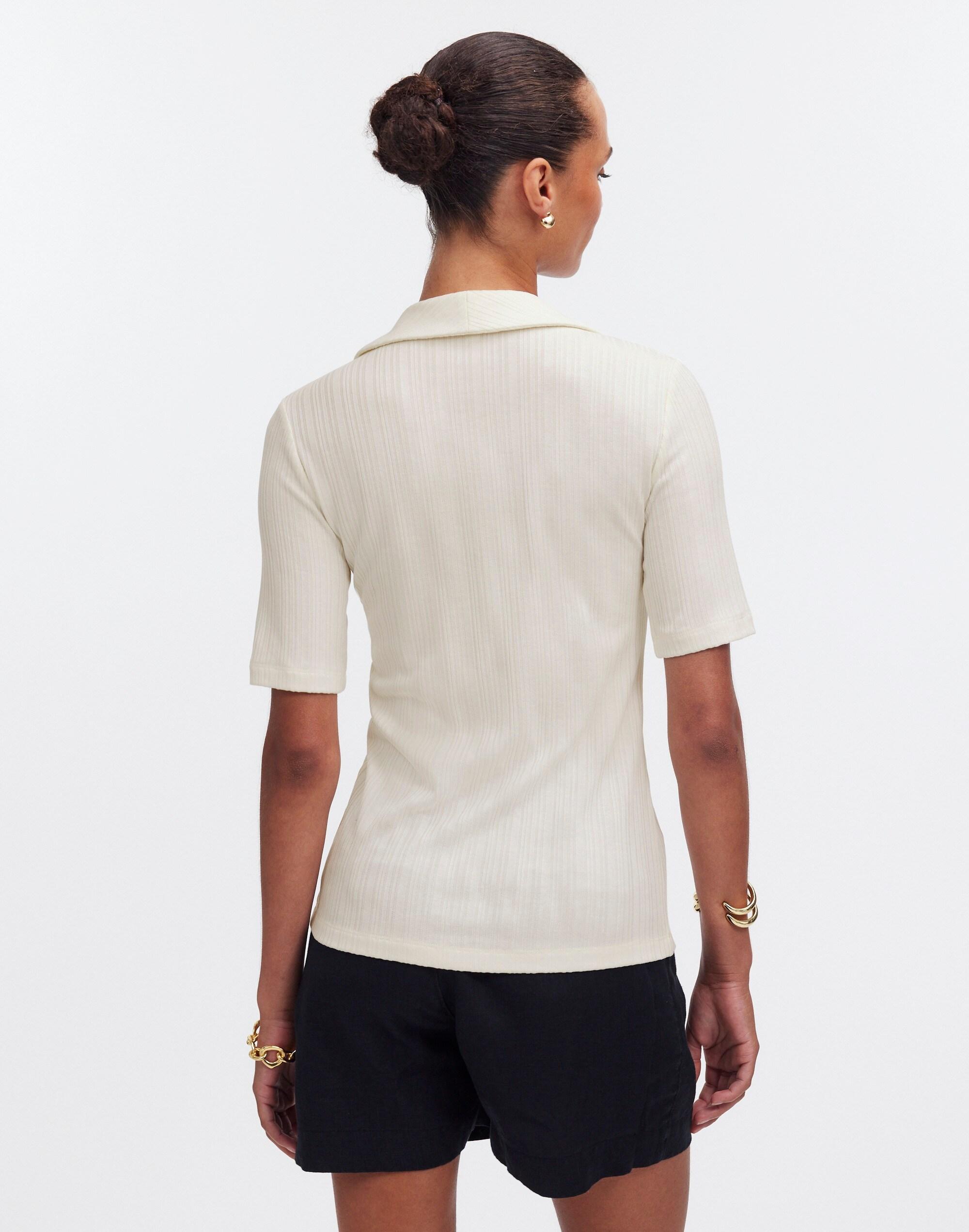 Cutaway Hem Polo Top Product Image