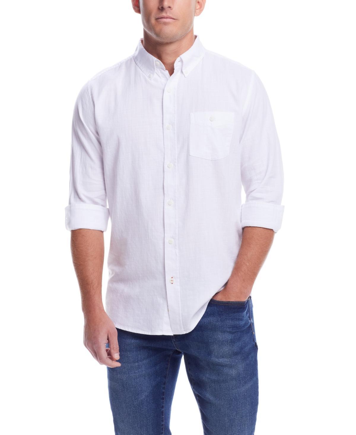 Men's Long Sleeve Solid Cotton Twill Shirt Product Image