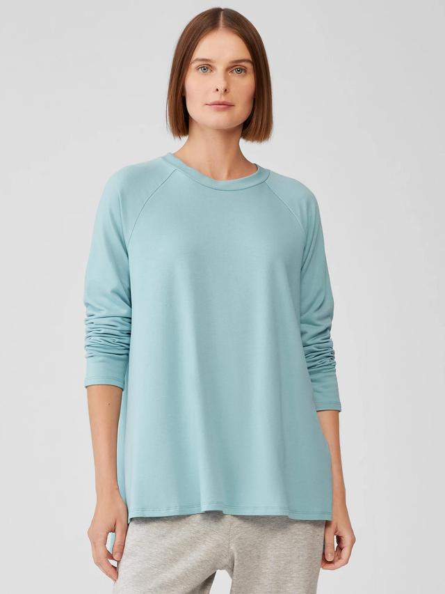 EILEEN FISHER Cozy Brushed Terry Hug Raglan-Sleeve Topfemale Product Image