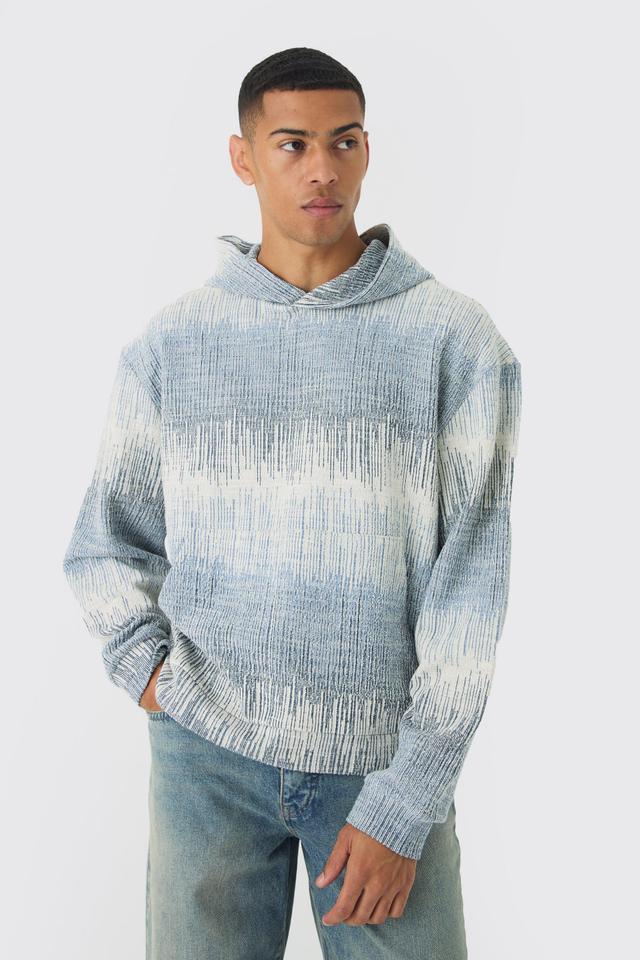 Oversized Boxy Jacquard Hoodie | boohooMAN USA Product Image