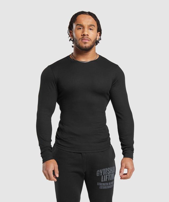 Ribbed Long Sleeve T-Shirt Product Image