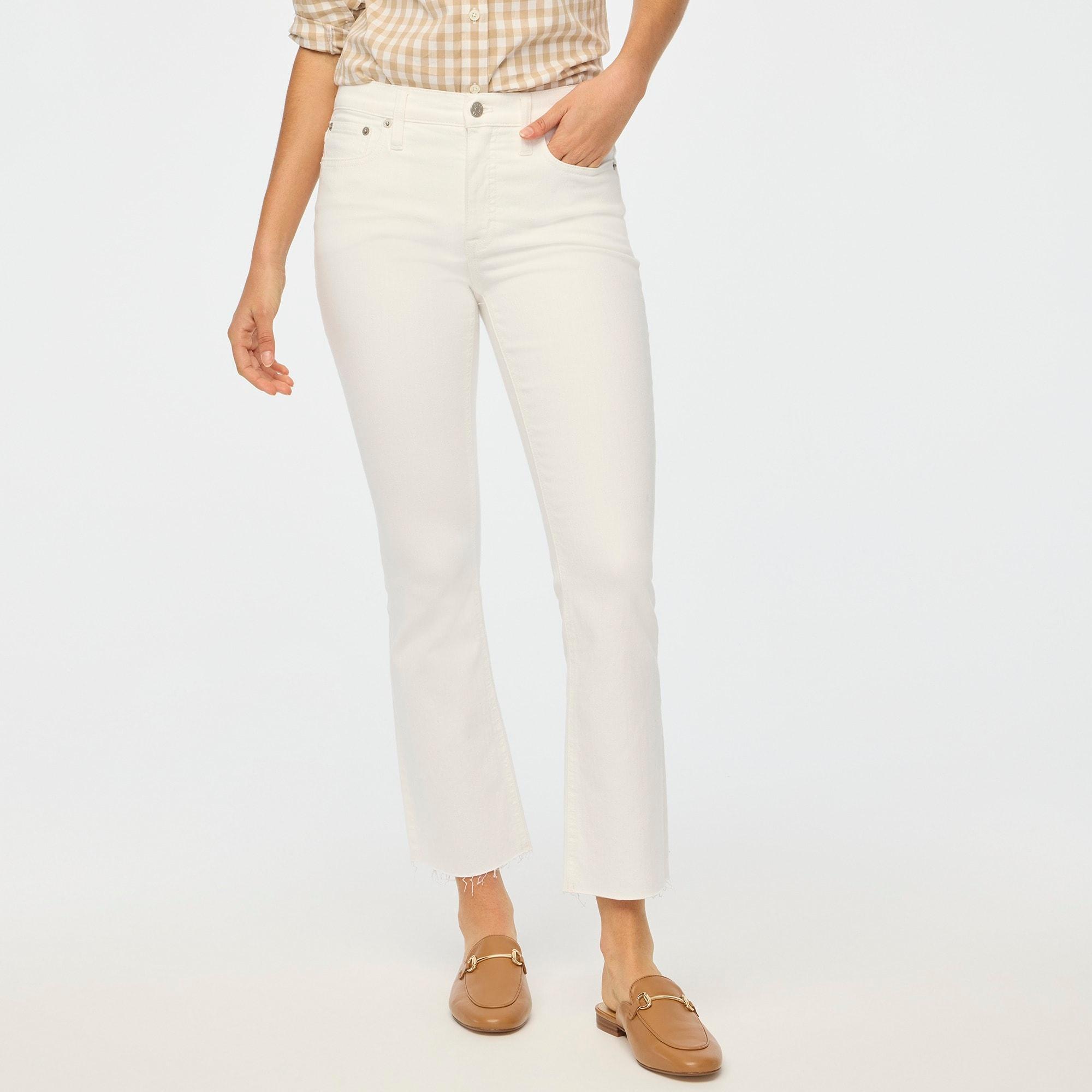 Flare crop white jean in signature stretch product image