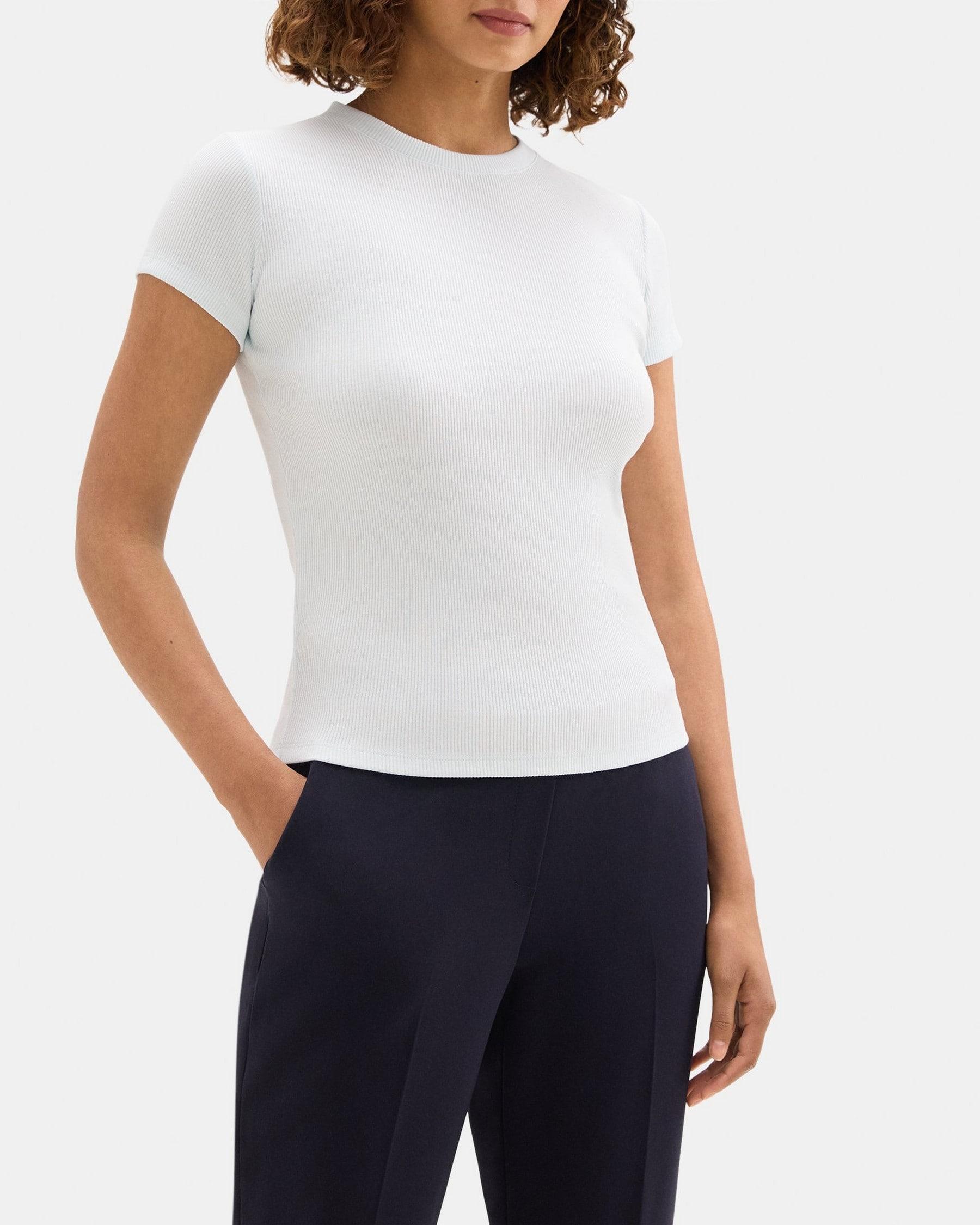 Tiny Tee in Ribbed Modal Cotton Product Image