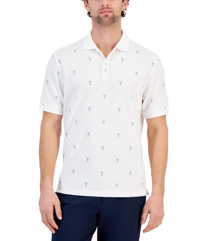 Club Room Mens Martini Graphic Pique Polo Shirt, Created for Macys Product Image