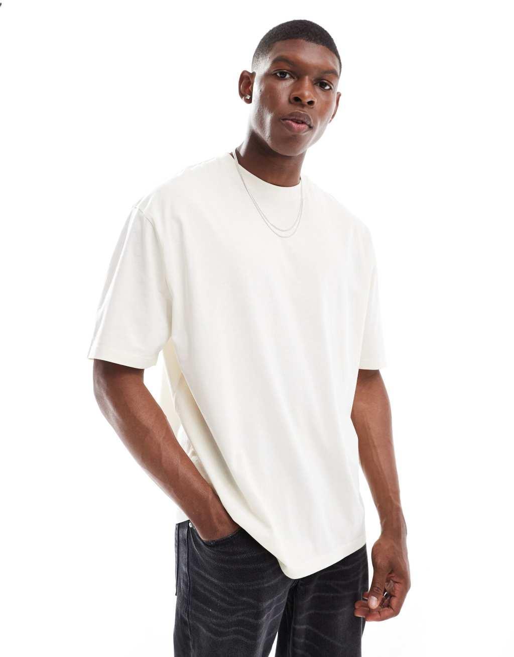 ASOS DESIGN oversized t-shirt in white with line drawing back print Product Image