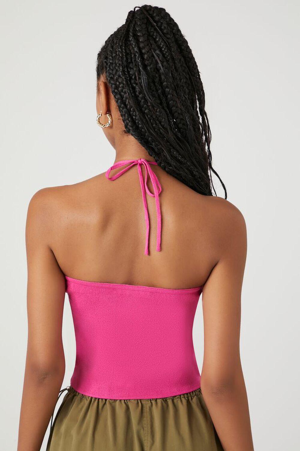 Sweater-Knit Shirred Halter Top | Forever 21 Product Image