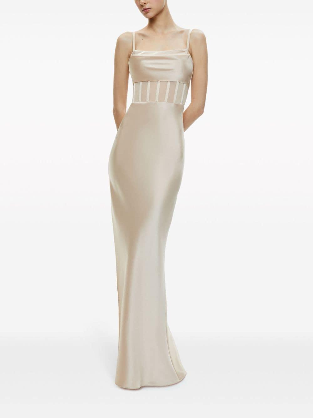 Valentina satin maxi dress Product Image