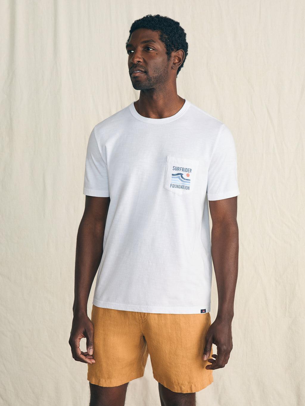 Short-Sleeve Surfrider Sunwashed Pocket Tee - White Product Image