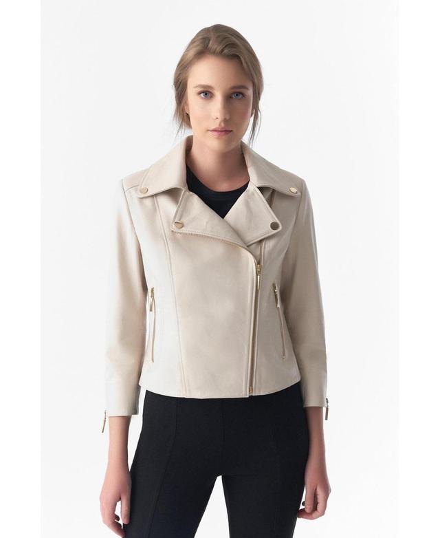 Furniq Uk Womens Jacket Half Sleeve, Beige Product Image