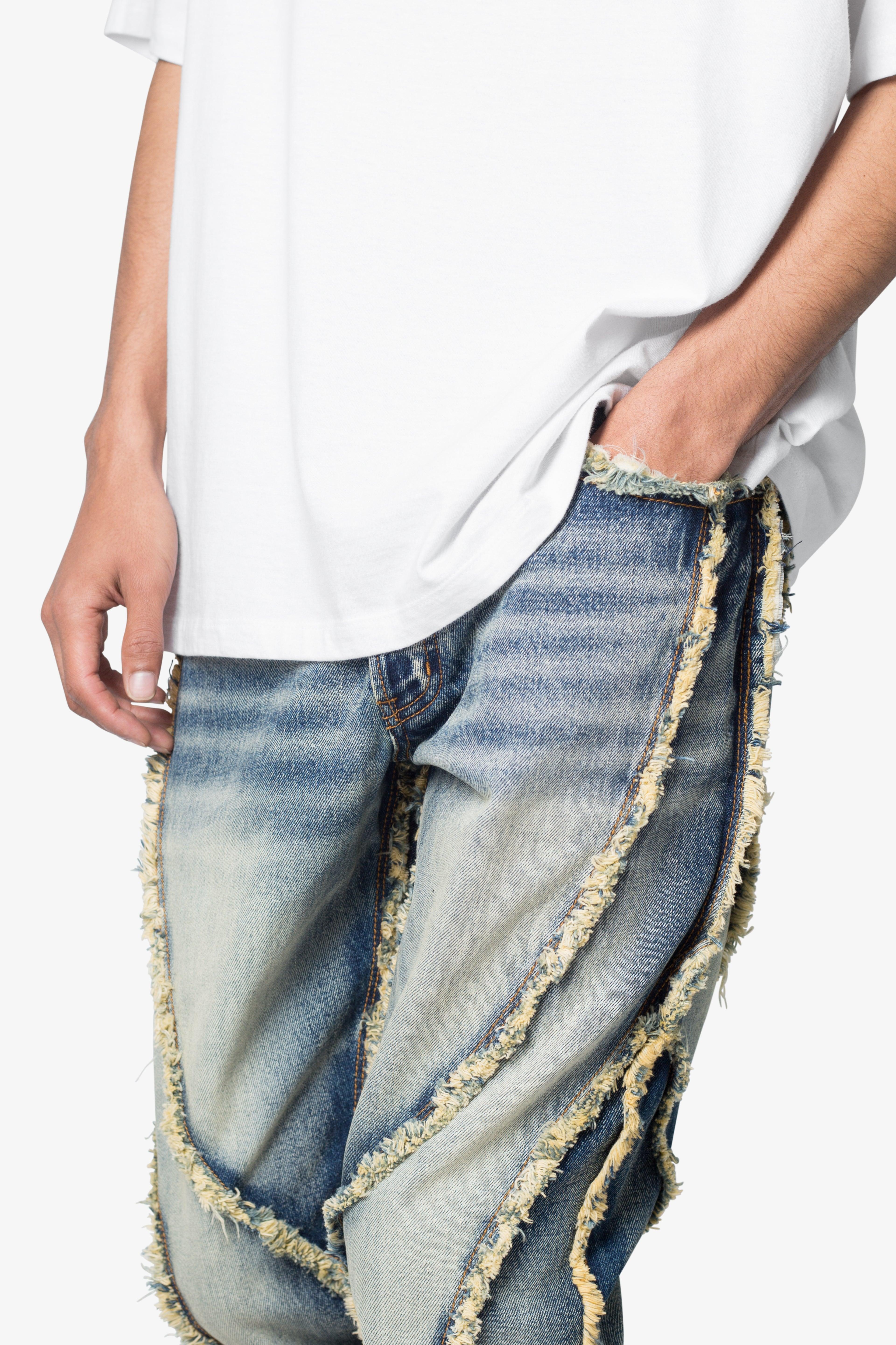 B638 Ethereal Flare Rip Denim - Medium Blue Product Image