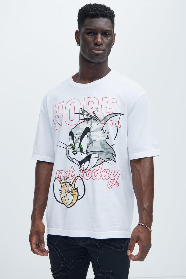 Tom And Jerry Nope Not Today Short Sleeve Tee - White Product Image