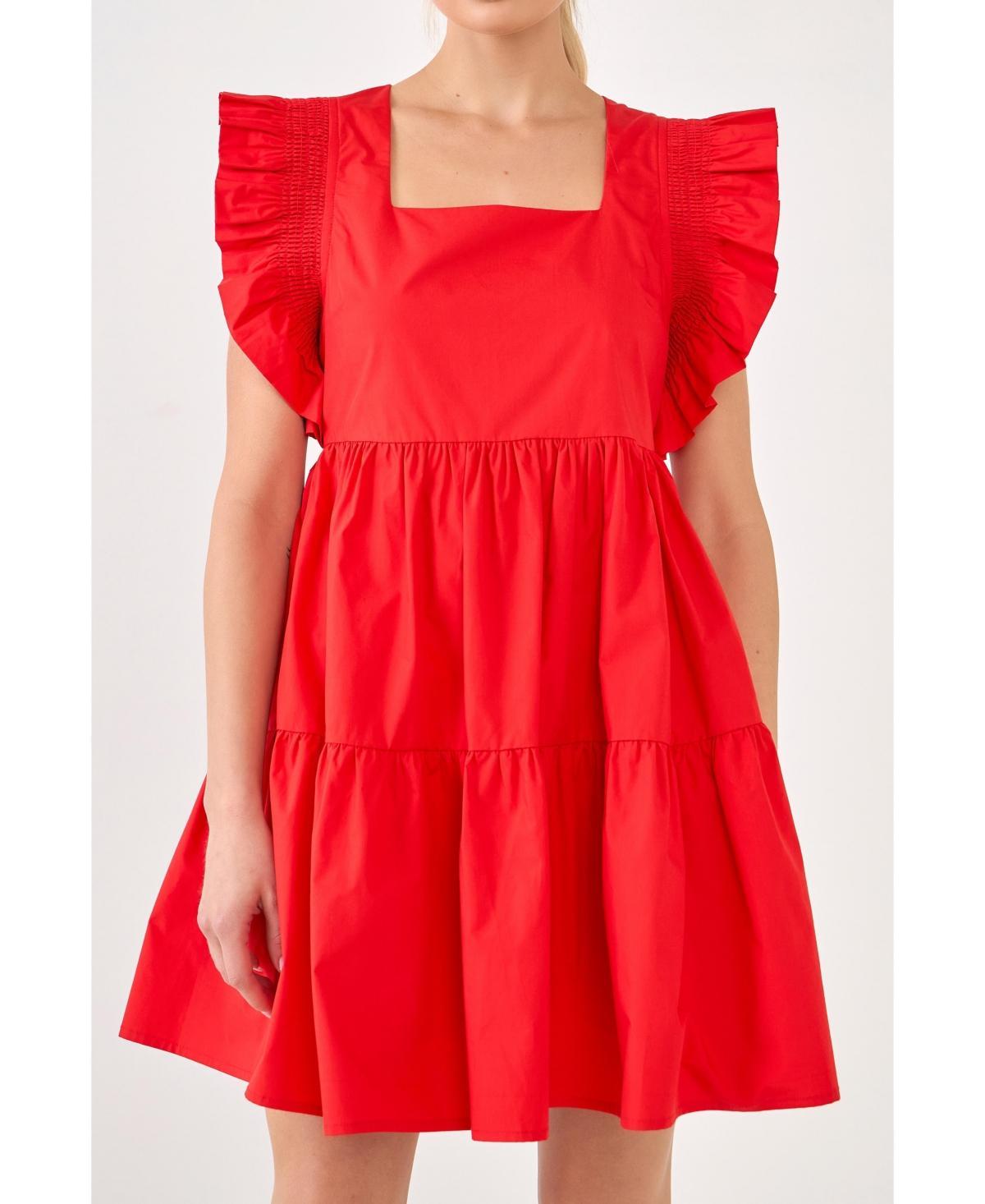 Women's Ruffled Dress with Smocking Detail Product Image