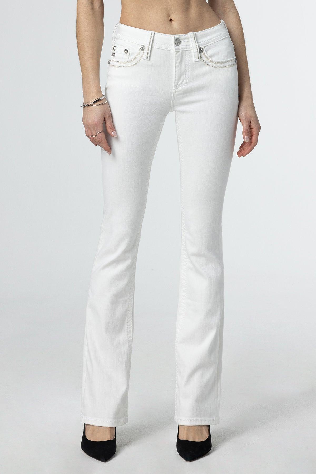 Classic White Bootcut Jeans Product Image