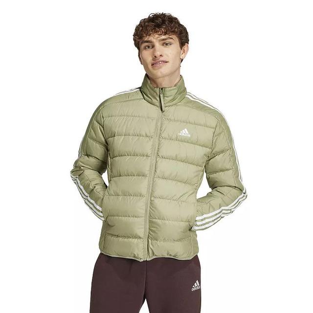 adidas Essentials 3-Stripes Light Down Jacket Tent Green 3XL Mens Product Image