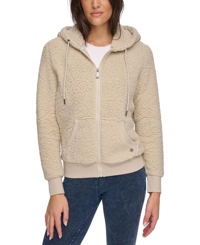 Andrew Marc Sport Womens Faux Fur Zip Up Hoodie Jacket Product Image