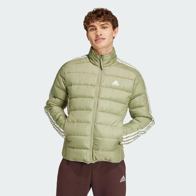 adidas Essentials 3-Stripes Light Down Jacket Tent Green 3XL Mens Product Image