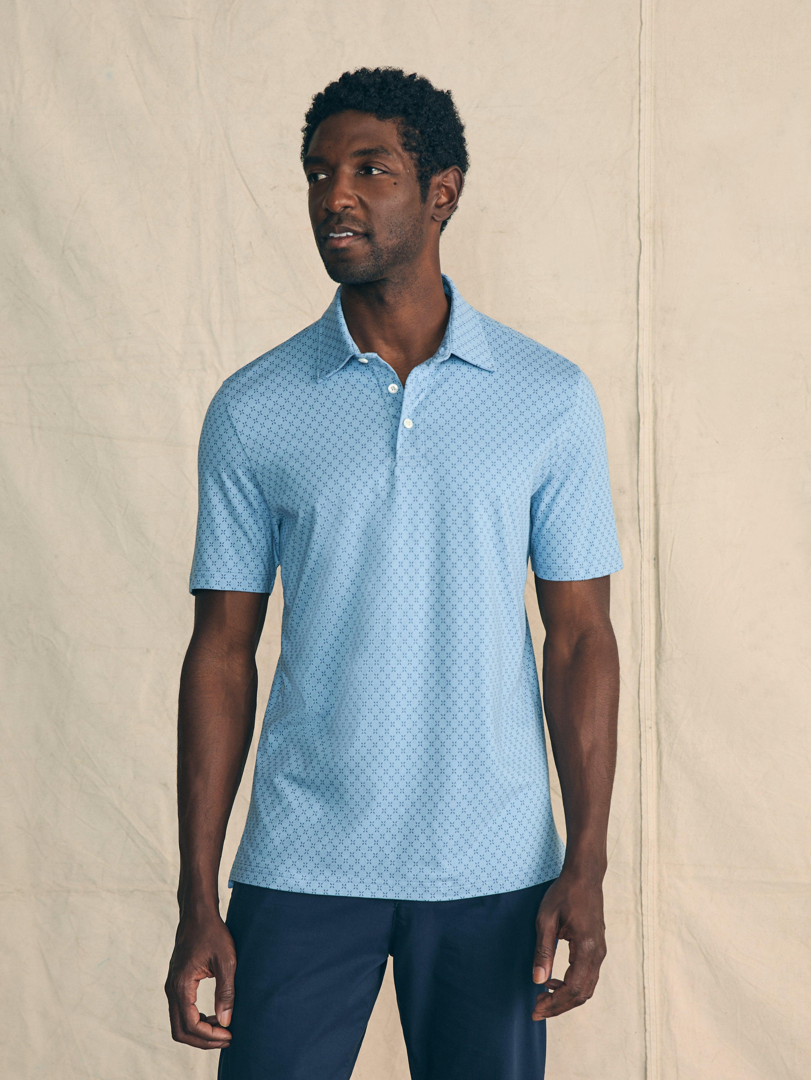 Movement™ Short-Sleeve Pique Polo Shirt - Blue Surfboard Geo Male Product Image