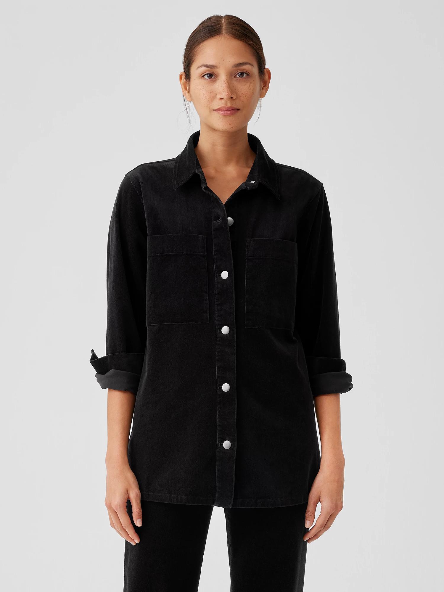 EILEEN FISHER Organic Cotton Stretch Corduroy Shirt Jacketfemale Product Image