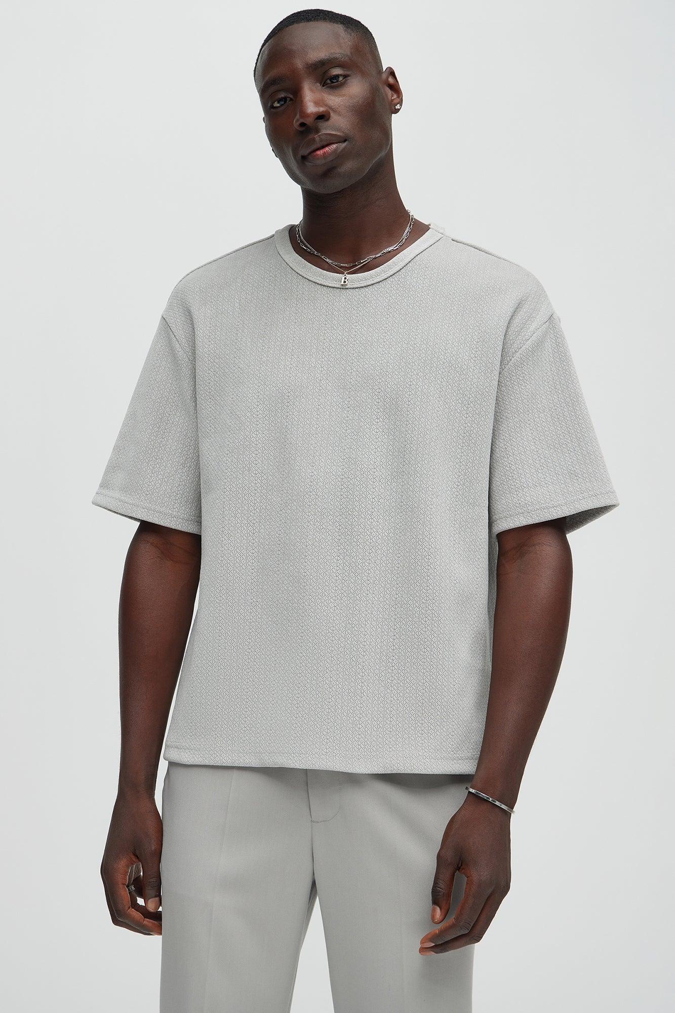 Dudley Textured Relaxed Short Sleeve Tee - Stone Product Image